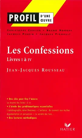 Read: Profil - Rousseau (Jean-Jacques) : Les Book Confessions (Livres I à IV)