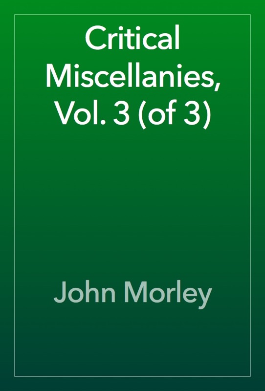 Critical Miscellanies, Vol. 3 (of 3)