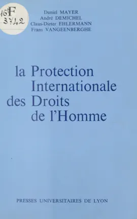 Read: La Protection internationale des droits Book de l'homme