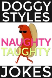 Book cover for Doggy Styles Naughty Taughty Jokes by Doggy Styles