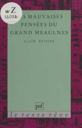 Read: Les mauvaises pensées du «Grand Meaulnes» Book