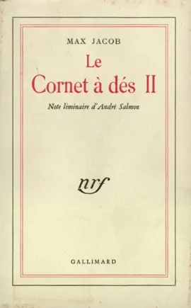 Read: Le Cornet à dés (Tome 2). Note Book liminaire d'André Salmon