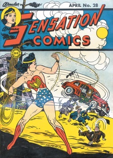 Sensation Comics (1942-) #28 by William Moulton Marston, Evelyn Gaines, Harry G. Peter, Sheldon Moldoff, Frank Harry, Howard Purcell, Stan Aschmeier & Paul Reinman