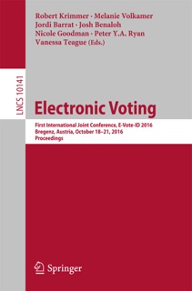 Electronic Voting by Robert Krimmer, Melanie Volkamer, Jordi Barrat, Josh Benaloh, Nicole Goodman, Peter Y. A. Ryan & Vanessa Teague