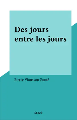 Read: Des jours entre les jours Book
