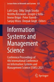 Information Systems and Management Science - Lalit Garg, Dilip Singh Sisodia, Nishtha Kesswani, Joseph G. Vella, Imene Brigui, Peter Xuereb, Sanjay Misra & Deepak Singh