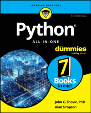 Python All-in-One For Dummies - John C. Shovic &amp; Alan Simpson Cover Art