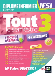 Tout le semestre 3 en fiches mémos - DEI IFSI - 6e édition - Révision et entraînement by Kamel Abbadi, André Le Texier, Sylvain Ledoux-Perriguey, Romain Mitre, Jean Oglobine, Nadia Ouali-Ziane, Genevieve Picot, Eric Rasolo, Régine Tardy, Ertan Yilmaz, Samir Baali, Peter Crevant, Karim Ferhi, pauline gardes, Antoine Gaudin, Catherine Geslain, Jean-Noël Joffin & Samir Kaddar
