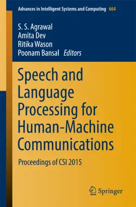 Read: Book Speech and Language Processing for Human-Machine Communications