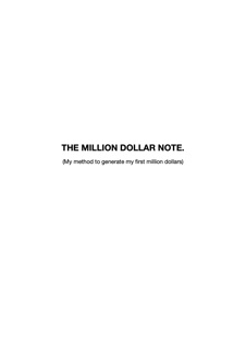 THE MILLION DOLLAR NOTE. by God