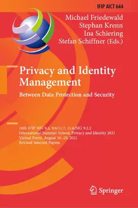 Read: Privacy and Identity Management. Between Data Book Protection and Security