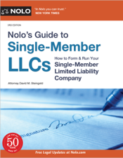 Nolo’s Guide to Single-Member LLCs - David M. Steingold Attorney Cover Art
