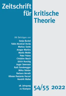 Read: Zeitschrift für kritische Theorie / Zeitschrift für Book kritische Theorie, Heft 54/55