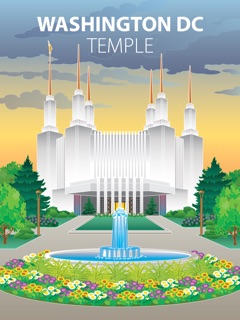Washington DC Temple by Carol Stevens
