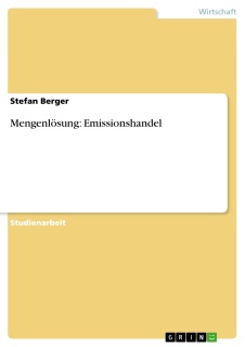 Mengenlösung: Emissionshandel by Stefan Berger
