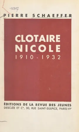 Read: Clotaire Nicole, Book 1910-1932
