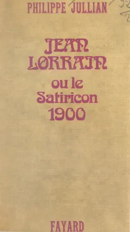 Read: Book Jean Lorrain