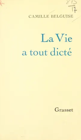 Read: La vie a tout dicté Book