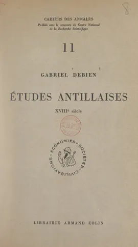 Read: Études antillaises, XVIIIe siècle Book
