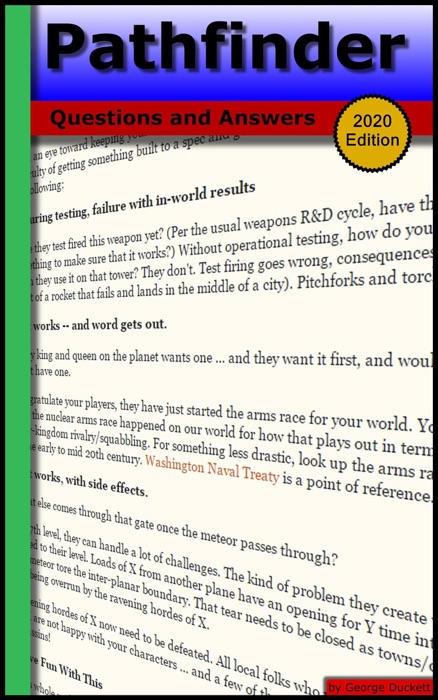 Pathfinder: Questions and Answers (2020 Edition)