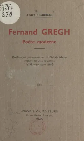 Read: Book Fernand Gregh, poète moderne