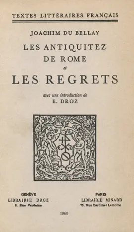 Read: Les Book Antiquitez de Rome et Les Regrets