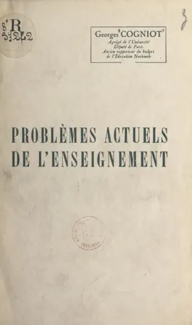 Read: Problèmes actuels de Book l'enseignement