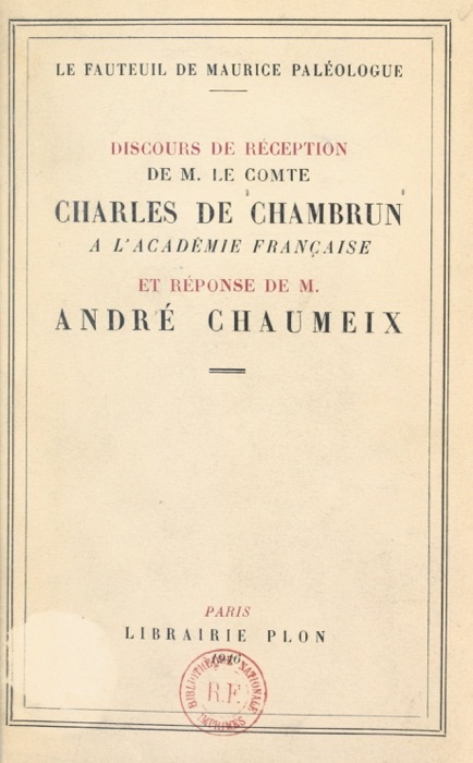 Le fauteuil de Maurice Paléologue