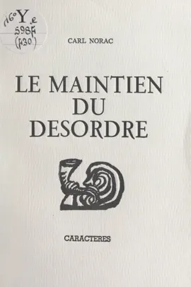 Read: Book Le maintien du désordre