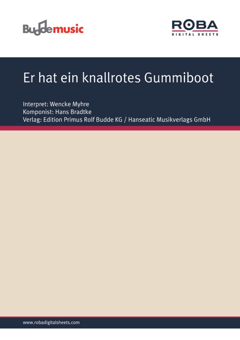 Er hat ein knallrotes Gummiboot