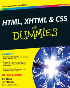 HTML, XHTML and CSS For Dummies - Ed Tittel &amp; Jeff Noble Cover Art