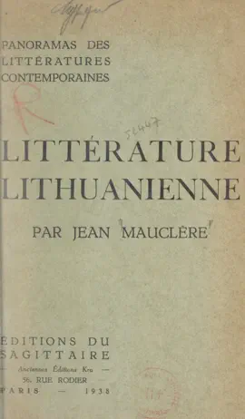 Read: Panorama Book de la littérature lithuanienne contemporaine