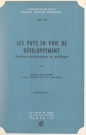 Les pays en voie de développement (2) Georges Balandier