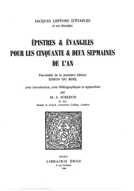 Read: Book Epistres & Evangiles pour les cinquante & deux sepmaines de l’An