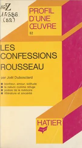 Read: Les confessions, Rousseau Book