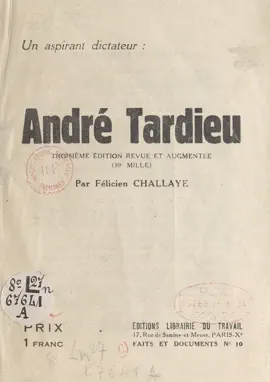 Read: Un aspirant dictateur : André Book Tardieu