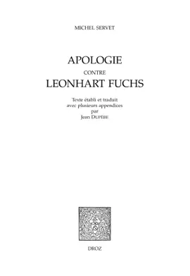 Read: Book Apologie contre Leonhart Fuchs