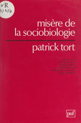 Read: Book Misère de la sociobiologie