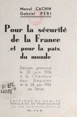 Read: Pour la sécurité de la France et pour Book la paix du monde