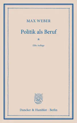 Read: Politik als Beruf. Book