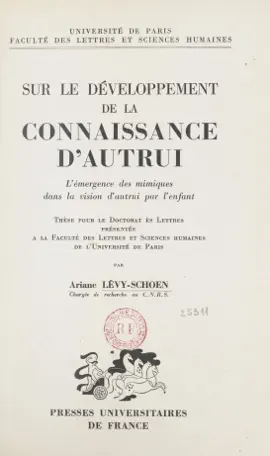 Read: Sur le Book développement de la connaissance d'autrui