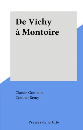 Read: De Vichy à Montoire Book