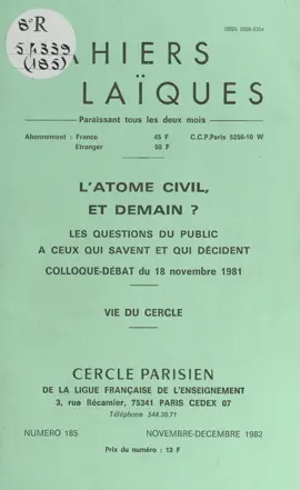 Read: L'atome civil, et Book demain ?