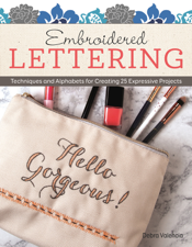 Embroidered Lettering - Debra Valencia Cover Art