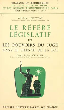 Read: Le référé législatif et les pouvoirs du juge dans le silence de Book la loi