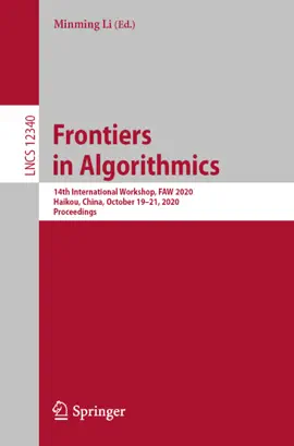 Read: Frontiers Book in Algorithmics