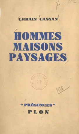 Read: Hommes, Book maisons, paysages