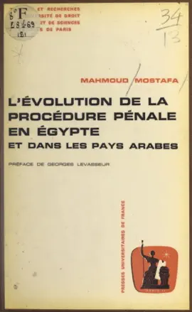 Read: L'évolution de la procédure pénale en Égypte et Book dans les pays arabes