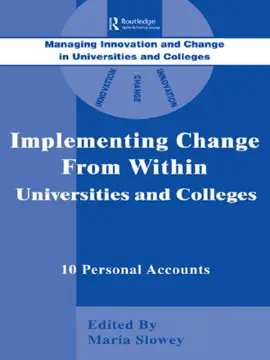 Read: Implementing Change from Book Within in Universities and Colleges