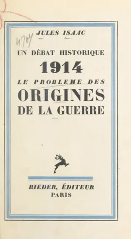 Read: Un débat Book historique : le problème des origines de la guerre